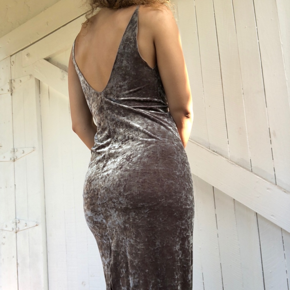 Free people velvet midi dress